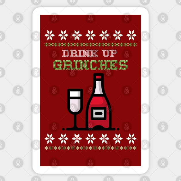 Drink Up Grinches It's Christmas Sticker by hippohost